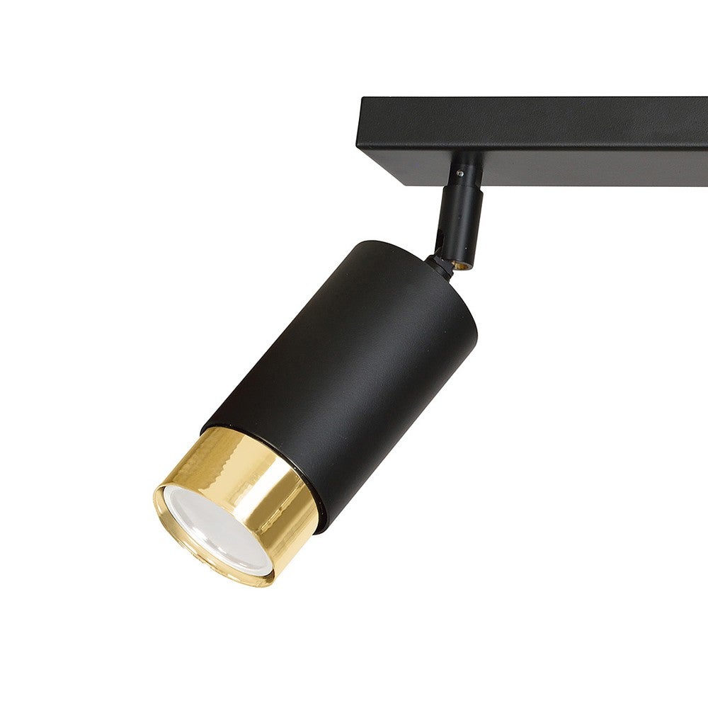 Listwa sufitowa Mura 3 regulowane reflektory cylindryczne czarno-złote 3xGU10 - 2