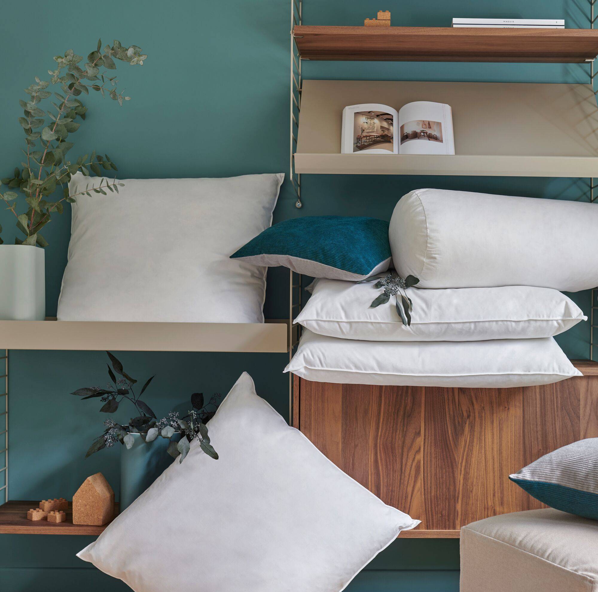 Lot de 2 oreillers ferme 100% plumettes de Canard Candice-60 x 60 cm- - 2