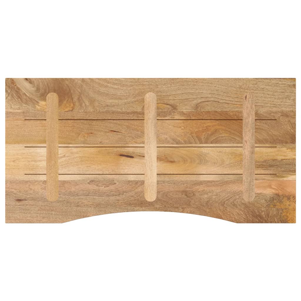 Dessus de bureau avec courbe 120x50x2,5 cm manguier massif brut - COMFORTXL - 5