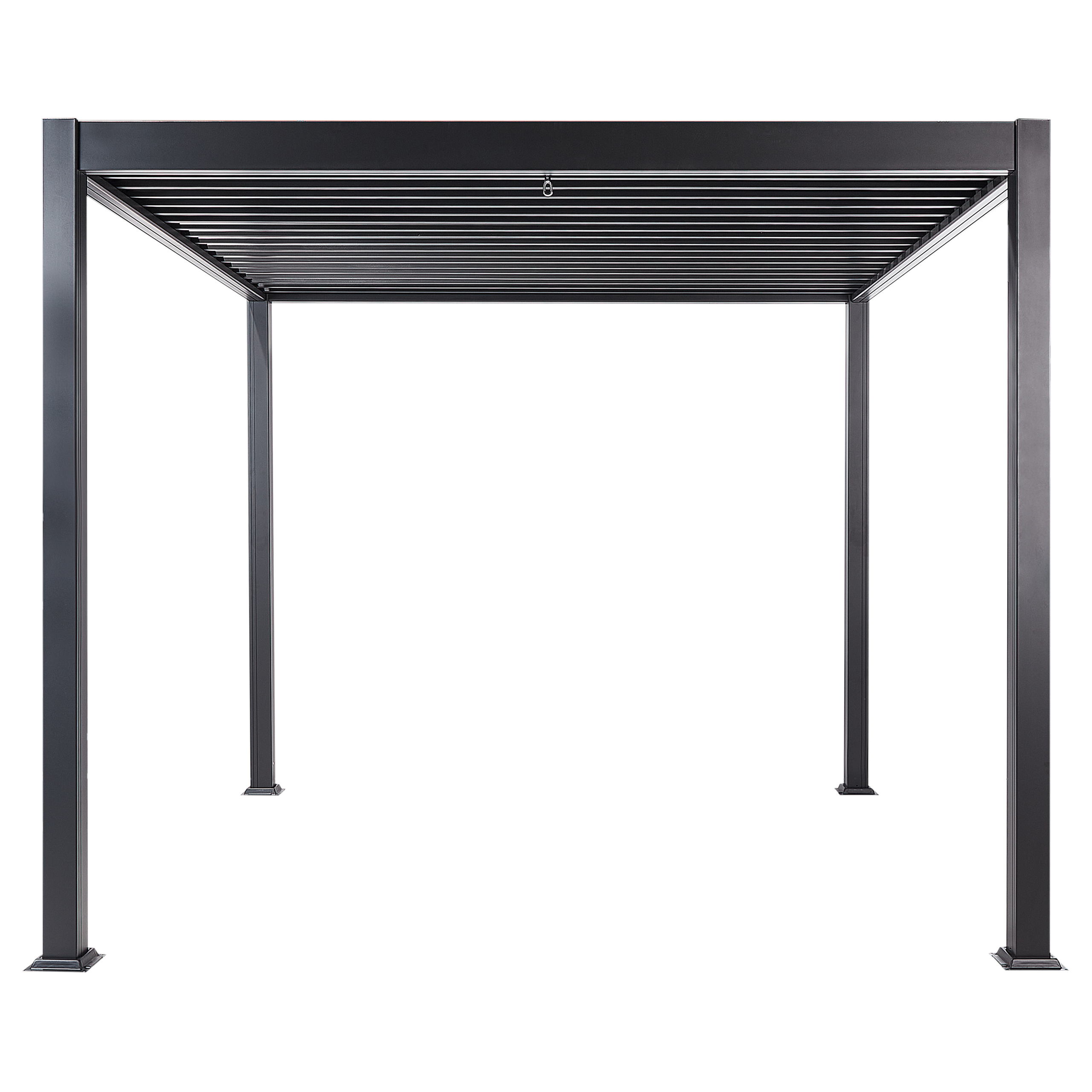 Pavilion de grădină FORNOLI Metal 296 cm 296 cm Negru