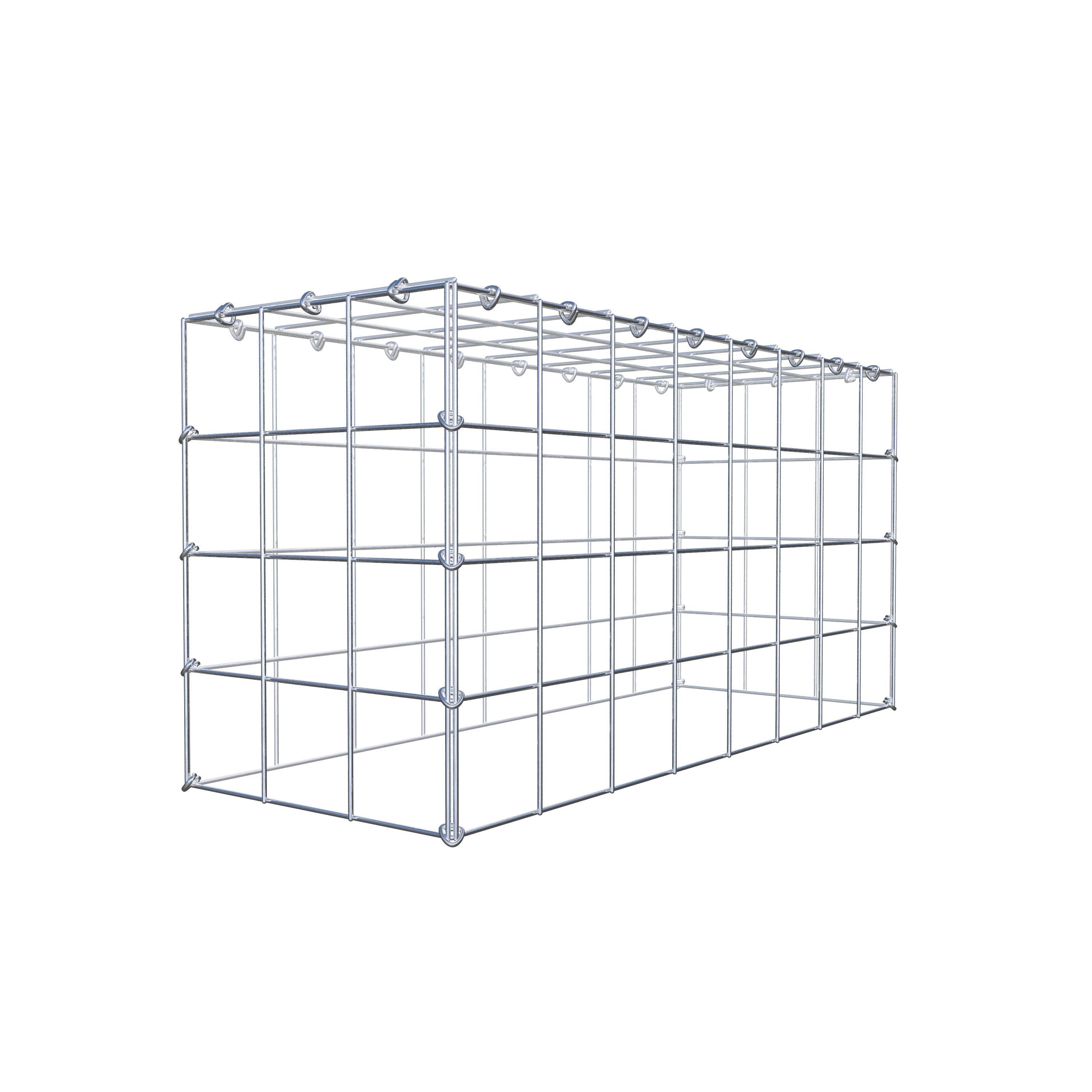 Gavión para apilar en acero galvanizado 80x40x30cm (LxAxP), malla 10 x 10cm, Anillo en C, sin rejilla inferior - 6