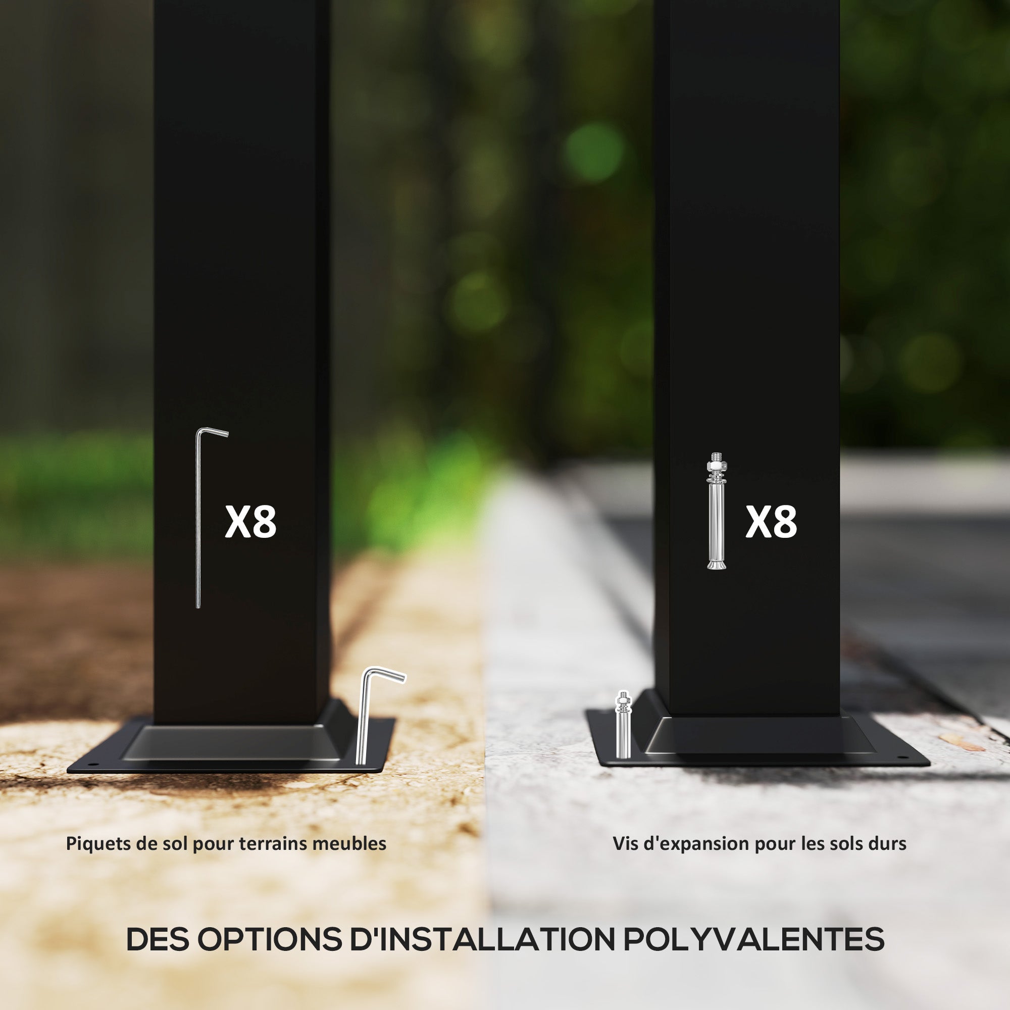 Pergola de jardin exterieur 3x3 m avec toit rétractable et fixation magnétique,abri soleil UPF30+,crème - 9