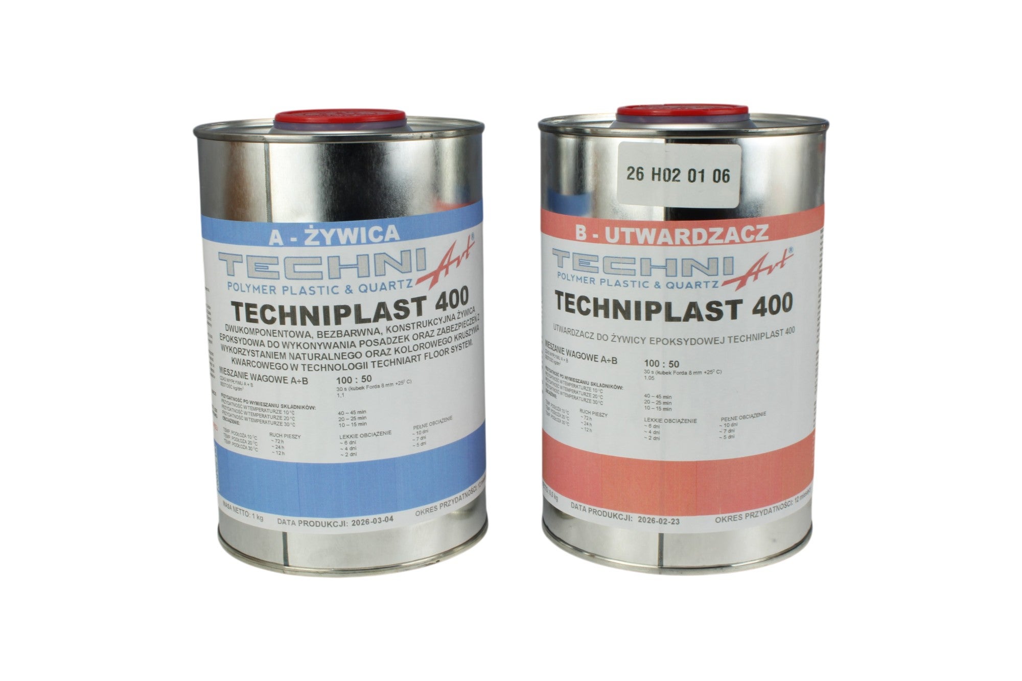 Żywica epoksydowa TECHNIPLAST 400 1,5kg bezbarwna do posadzek żywiczno-kwarcowych TECHNIART