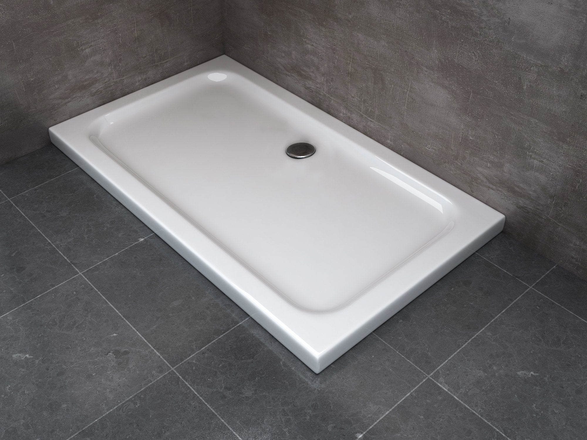 Receveur de douche rectangulaire surbaissé en Abs avec bonde inclus H. 5 cm – 70 x 120 - 2