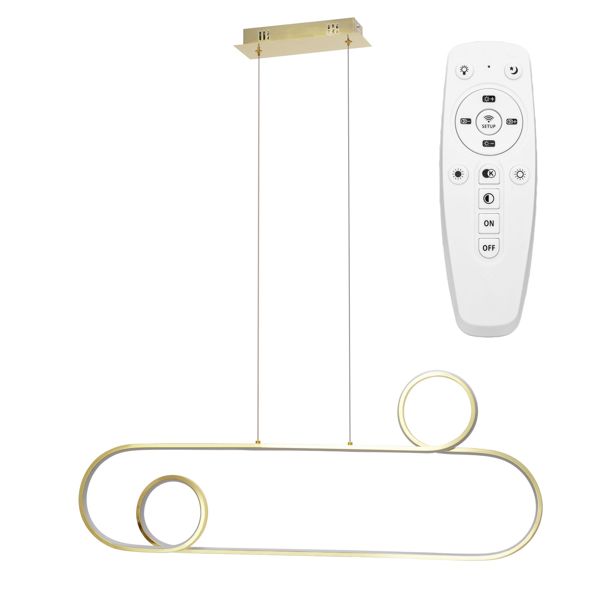 Lampa Sufitowa Wisząca Led Toolight Led App809-Cp Złoty