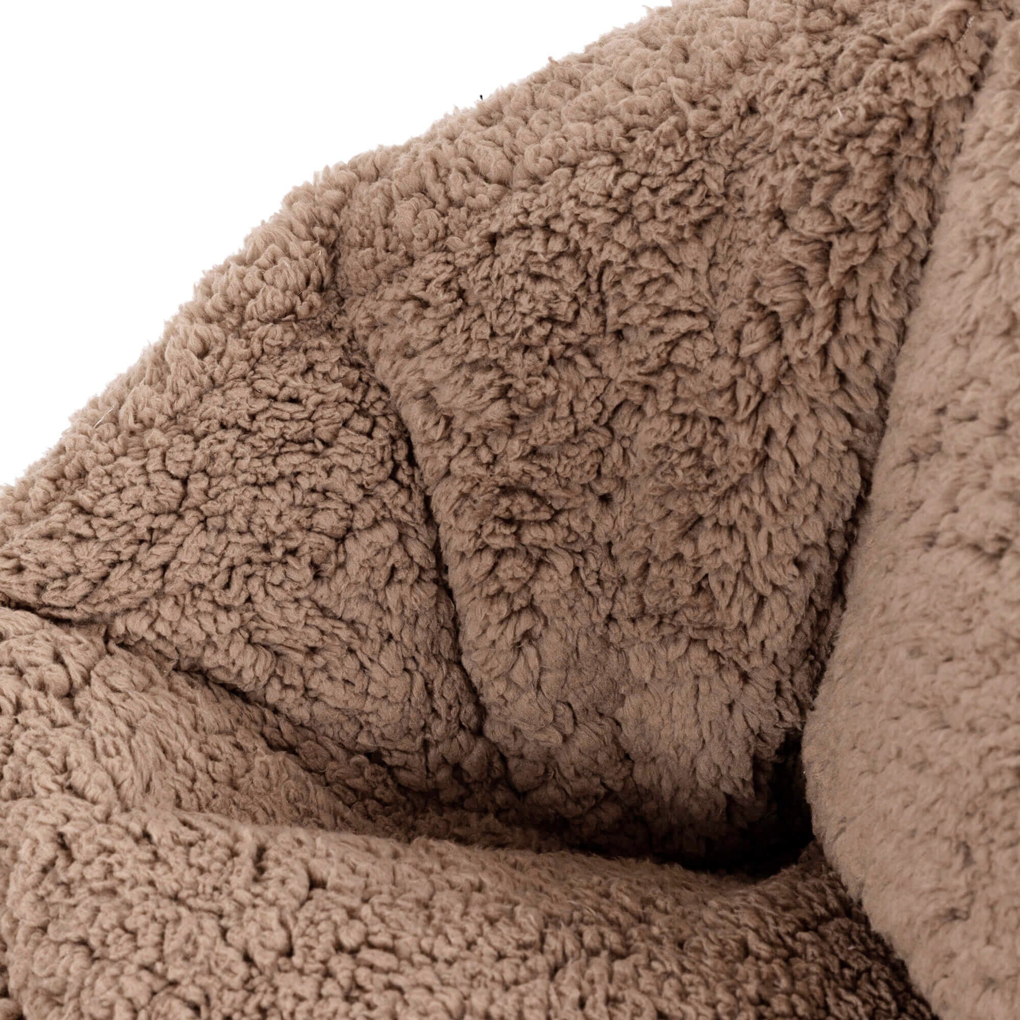 Pouf fauteuil enfant Icon polaire brun moka, chambre, salon, 55x55cm Oeko-Tex® - 6