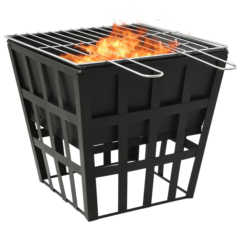 Maison exclusive - brasero y barbacoa 2 en 1 de acero 34x34x48 cm