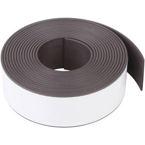 Bande Magnétique Autocollante – Type B Anisotrope – 1,5mm X 12,7mm X 30m – Rouleau – Pour Fixation Flexible Sur Surfaces Métalliques