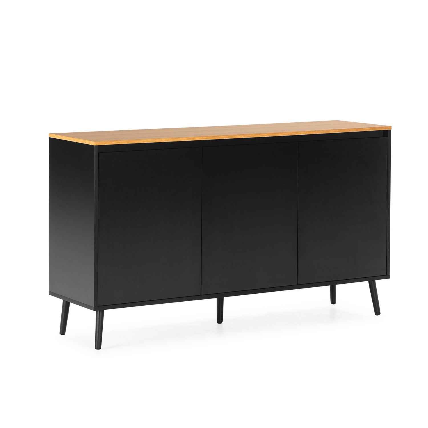 Buffet Desi 3 portes couleur Noir | Leroy Merlin