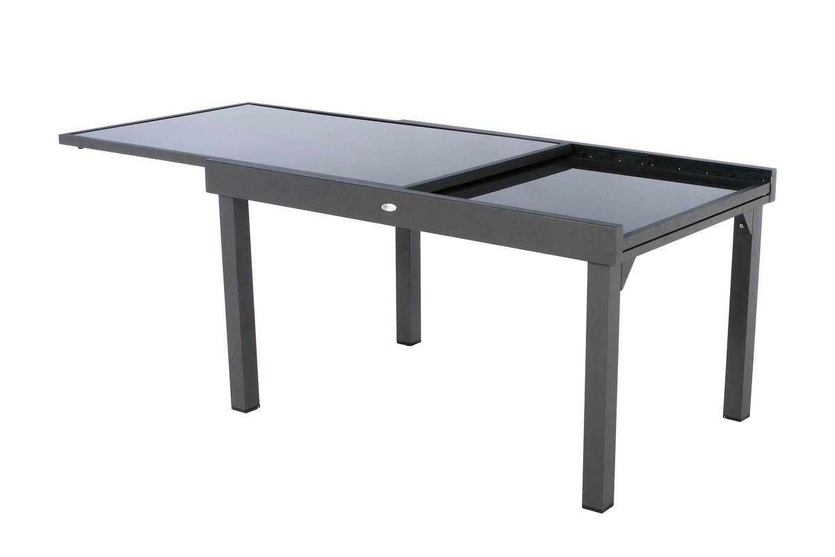 Table de jardin extensible Piazza Anthracite & Graphite - Hespéride - 4