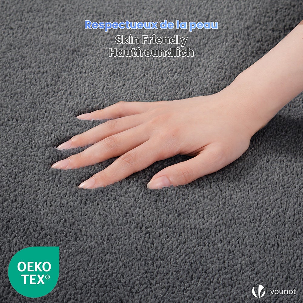 VOUNOT® Alfombra Moderna para Salón 200x300 cm, Antracita - 4