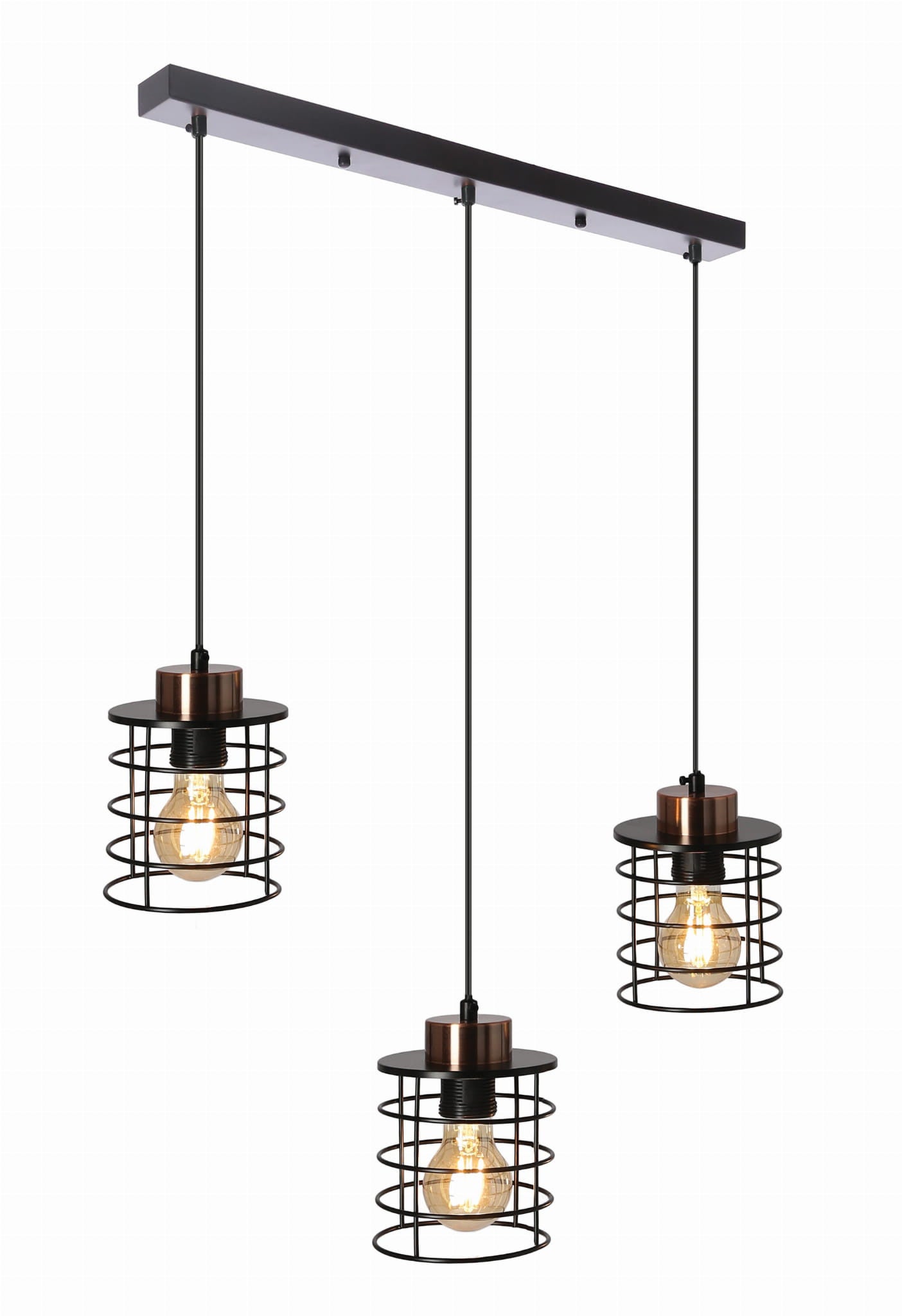 Lampa wisząca Glob czarna 3xE27x40W wym: 100 x 64 x 12 cm metal Candellux