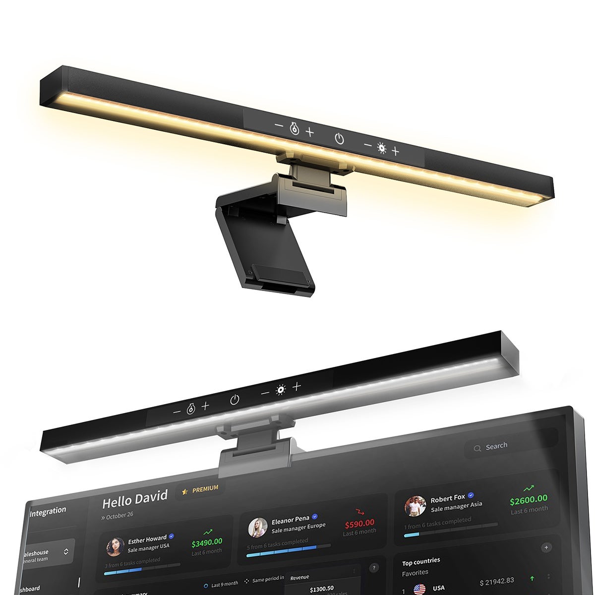 Lampe D'écran LED USB Avec Télécommande | Barre Lumineuse Réglable Protection Yeux Pour Moniteur D'ordinateur