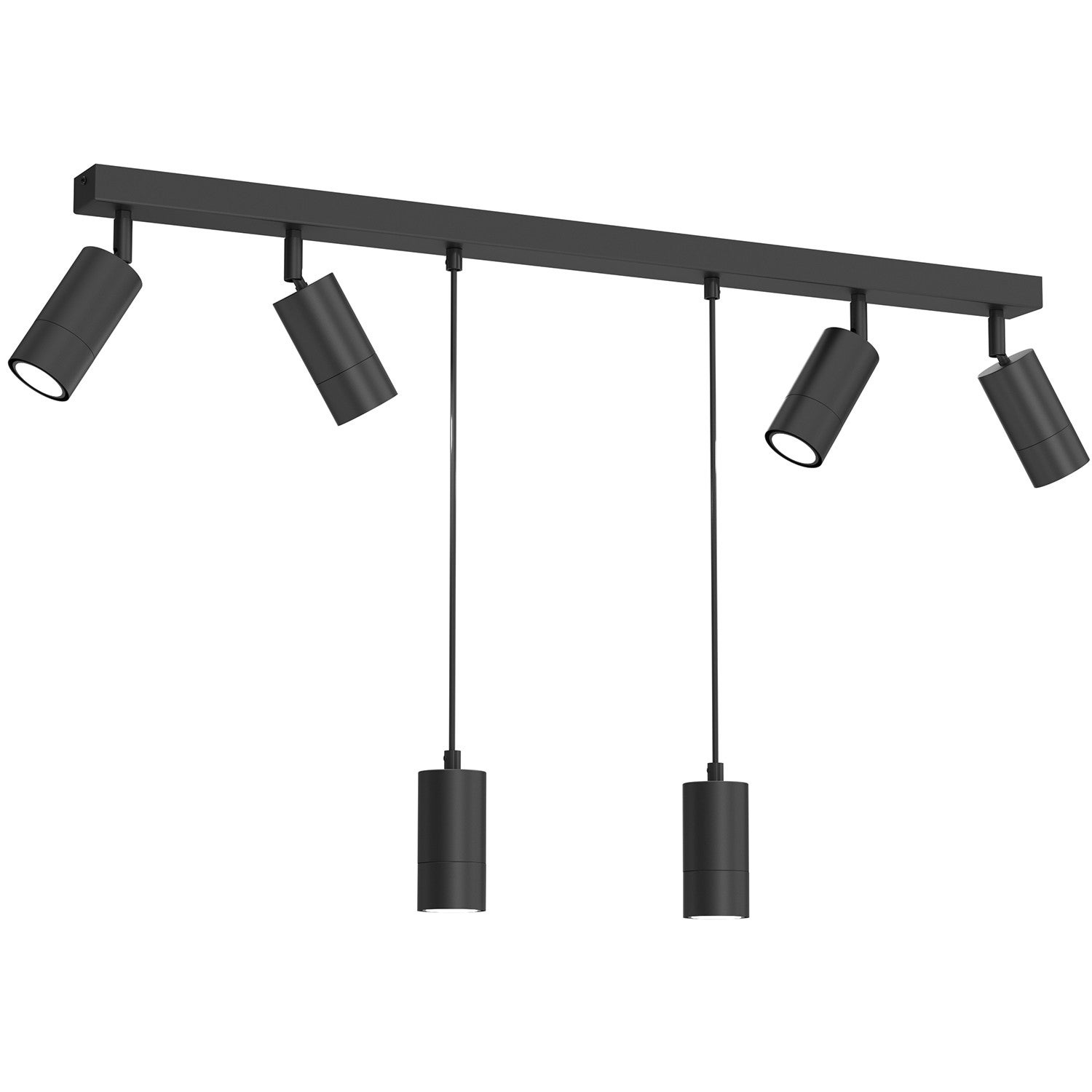 Lampa sufitowa wisząca Link czarny mat 6xGU10x8W wym: 110 x 90 x 6 cm metal Luminex