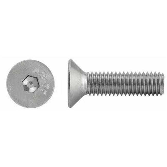 200 Vis à Métaux Tête Fraisée Six Pans Creux 4 x 40 mm - ISO 10642 ...