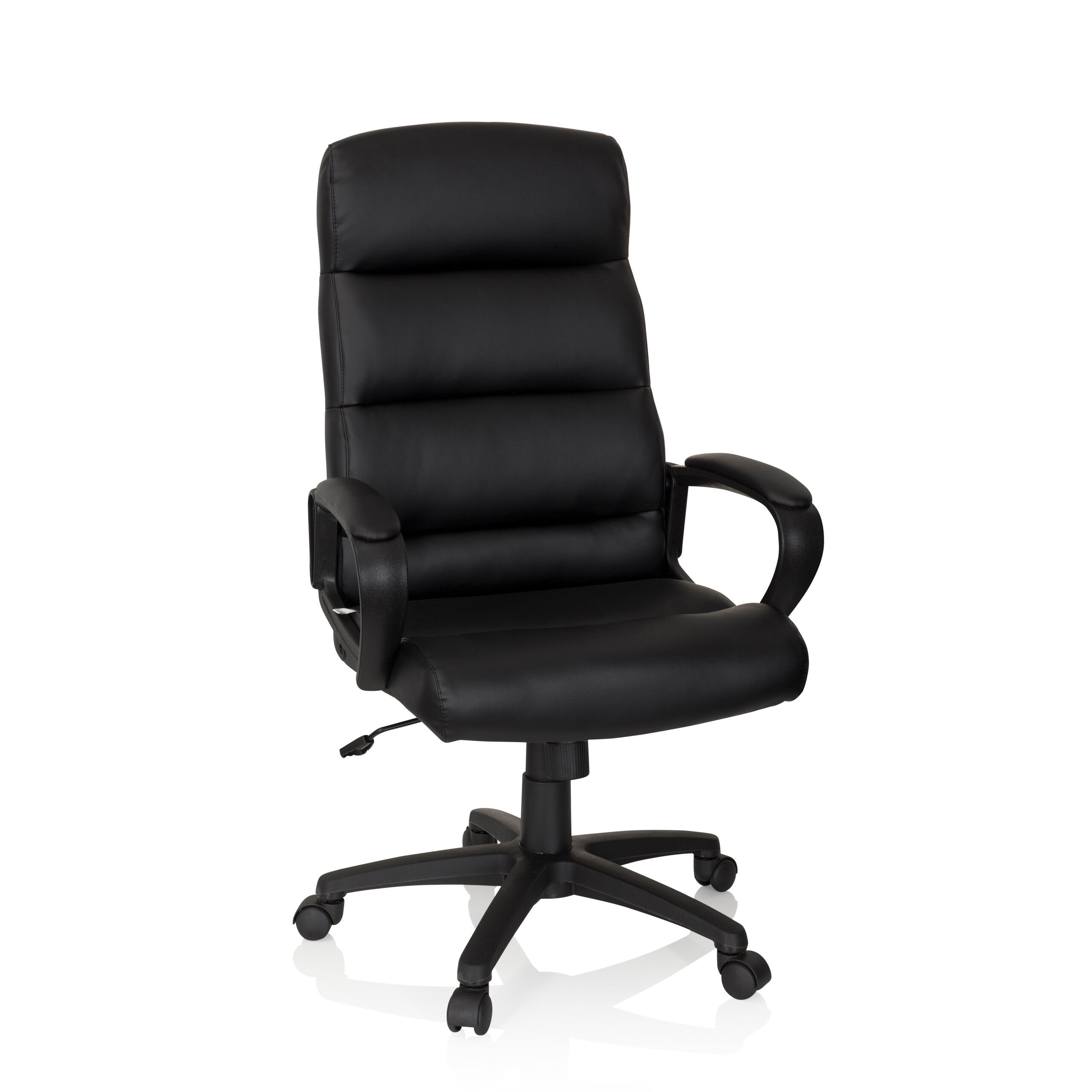Krzesło biurowe / krzesło wykonawcze FUTURA 100 imitacja skóry czarne hjh OFFICE