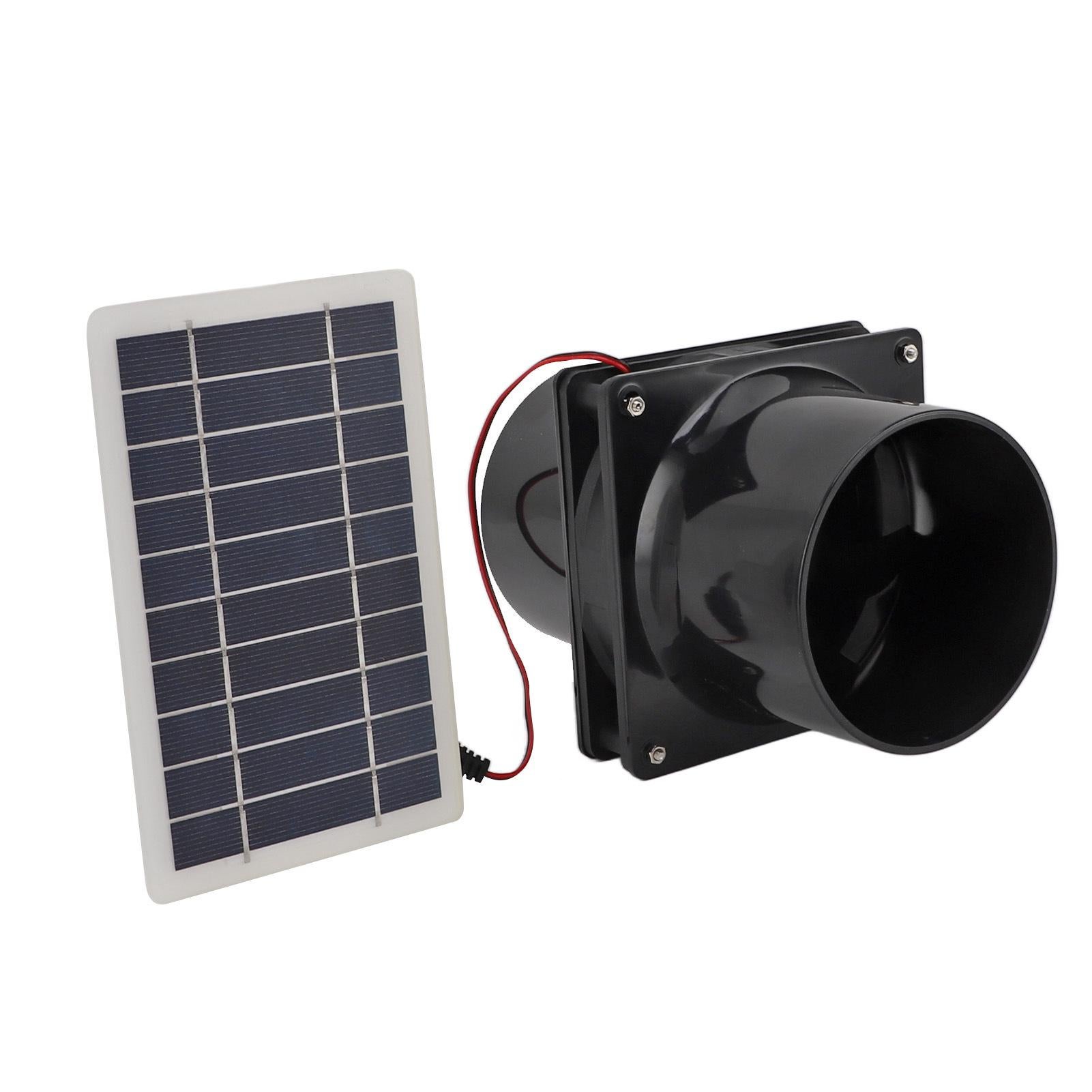 Wentylator wyciągowy solarny 10 W, wentylator zasilany panelem słonecznym do domu dla zwierząt