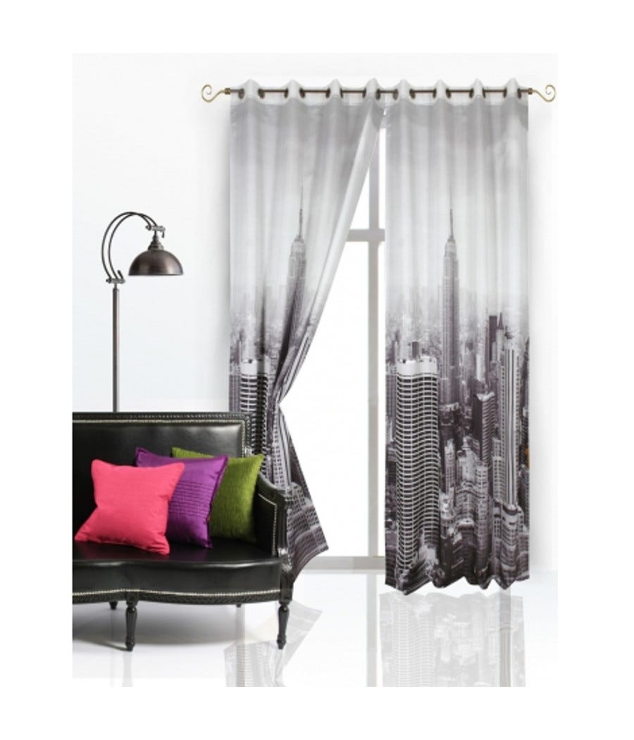 Tende per Interni New York, Tende Oscuranti Stampa 3D Nero Tende con Occhielli Termiche Isolanti Per Camera da Letto Soggiorno Decorazione 2 Pannelli L75cm x A166cm A1058 Tende per Interni New York, Tende Oscuranti Stampa 3D Nero Tende con Occhielli Termiche Isolanti Per Camera da Letto Soggiorno Decorazione 2 Pannelli L75cm x A166cm A1058