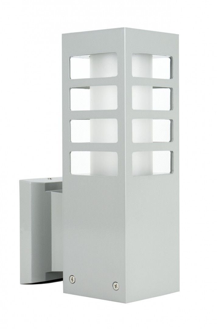 Kinkiet zewnętrzny RADO srebrny 1xE27x18W wym: 25x8x14 cm IP54 SU-MA
