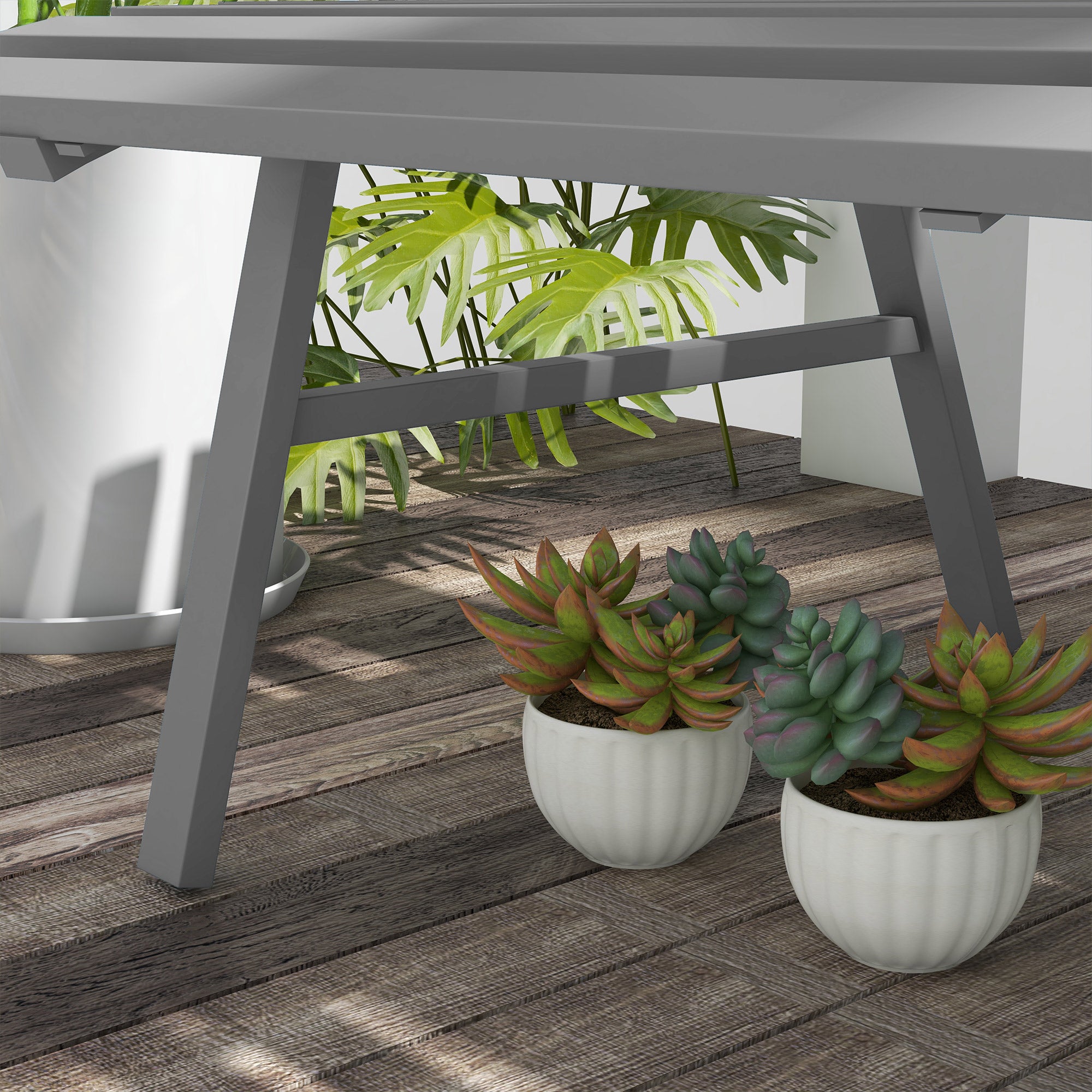 Banc d'extérieur Aluminium Outsunny - 9