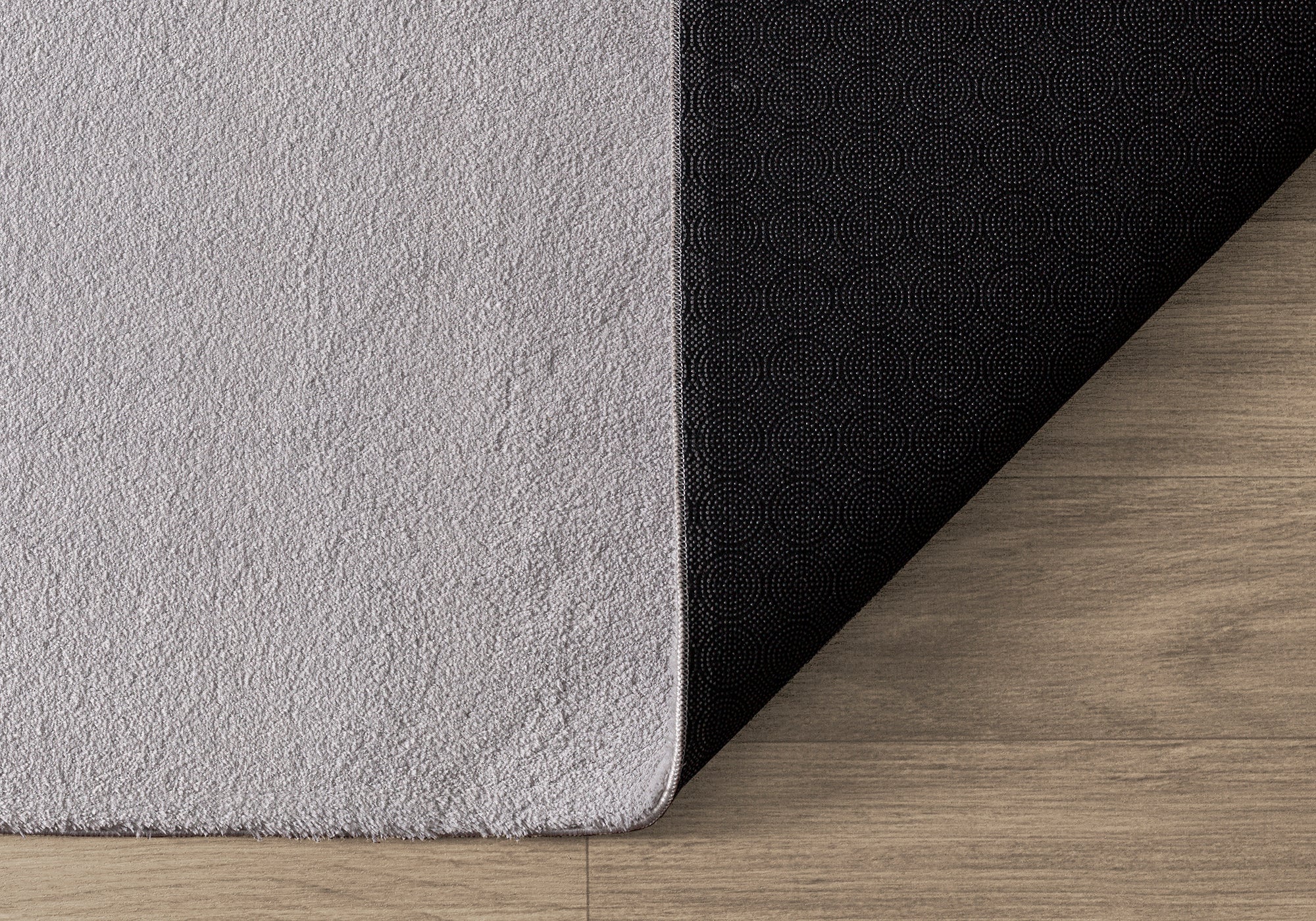 the carpet Relax tapis moelleux à poils courts, dessous antidérapant, lavable à 30 degrés, super soft, aspect fourrure, Gris, 200 cm - 5