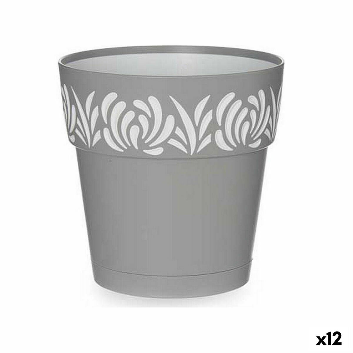 Pot Auto Arrosant Stefanplast Gaia Gris X X Cm Blanc Plastique Unit S Leroy Merlin