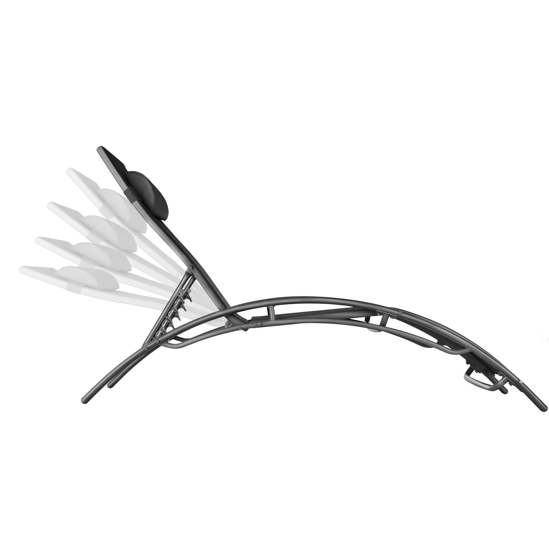 Lot de 2 transats de jardin en acier en polyester et aluminium dossier réglable sur 5 positions - 2