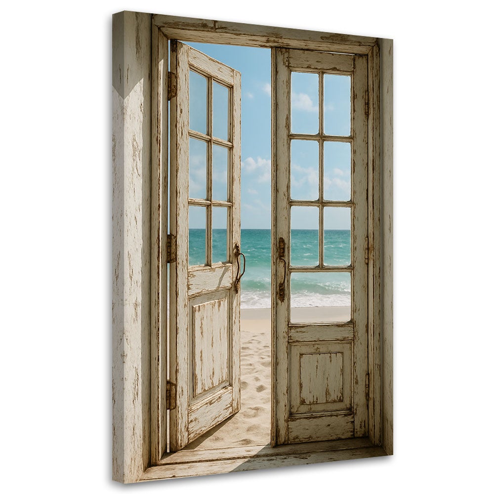 Obraz do salonu sypialni, Shabby Chic Widok na plażę 70x100