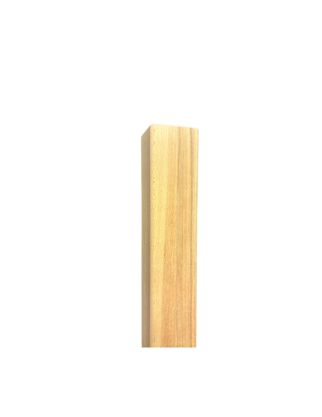Poteau Droit Balustrade 120 Cm Bois Massif - 4 Essences Hêtre L 1207 Cm