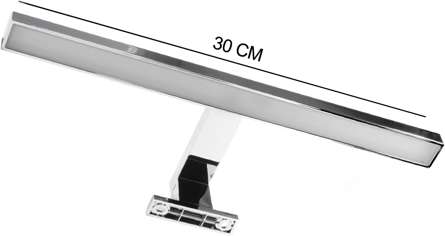 Lampe LED 24 LED pour salle de bain, miroir de maquillage, plafonnier, fixation pour placard, IP44, 30 cm, 5 W - 2