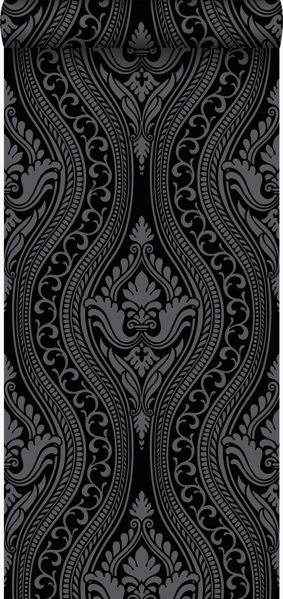 Tapeta z ornamentem stada czarnym - 53 cm x 10.05 m - ORIGIN