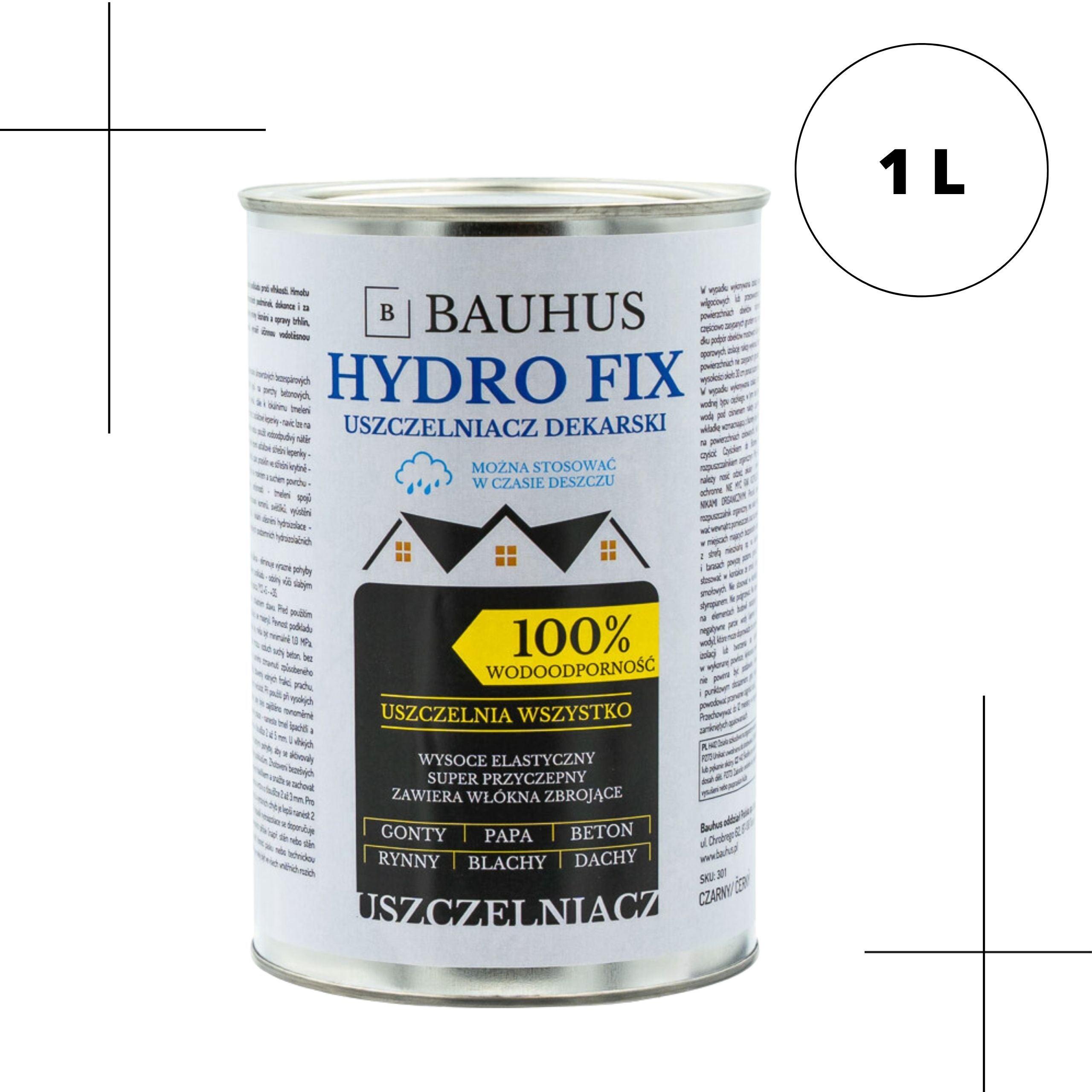 Uszczelniacz dekarski, szpachla dekarska HydroFix 1L