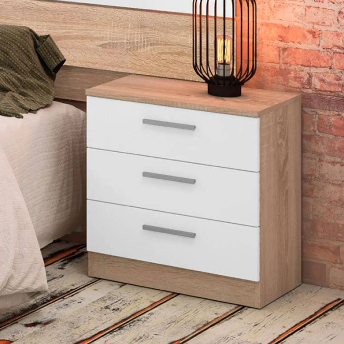 Aparador Kavos Roble Arena- Blanco 203 X 75 X 34,6 Cm con Ofertas en