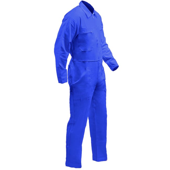 Combinaison de travail bleu en coton avec zip L ideal Taille 40