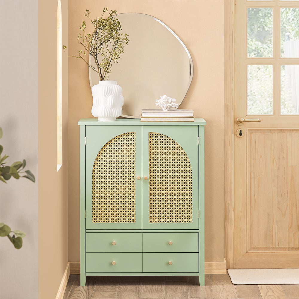 Mobiletto Con Ruote Grigio Cemento 55x40x91 Cm – Credenza, Scarpiera, Multiuso Per Ingresso, Cucina, Ufficio