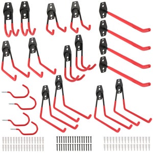 CCYKXA Lot de 6 Crochets Muraux pour Vélo Crochets de Rangement pour Garage Très Résistants avec Vis