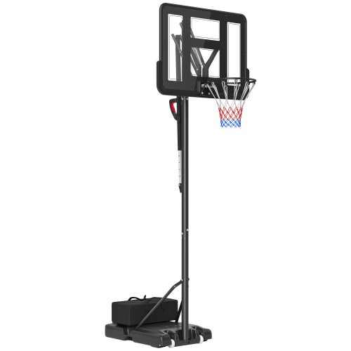 COSTWAY Panier De Basket Réglable 1,7 à 3,05 M – Support Portable Avec Roues Et Base Remplissable