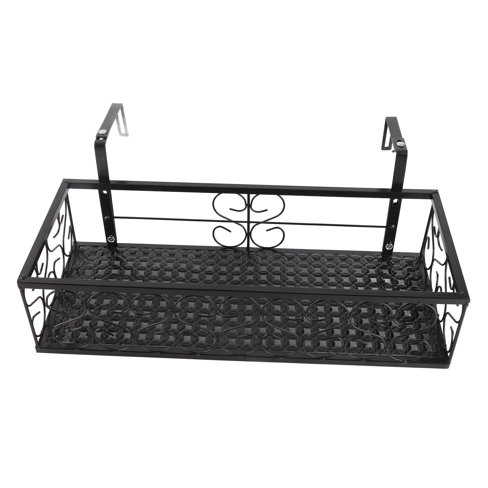 Support Fleurs Balcon Fer 50x20x12cm Suspendu Pot Succulente Décor Jardin Maison Noir/Blanc – ComfortXL Outdoor Living - 8