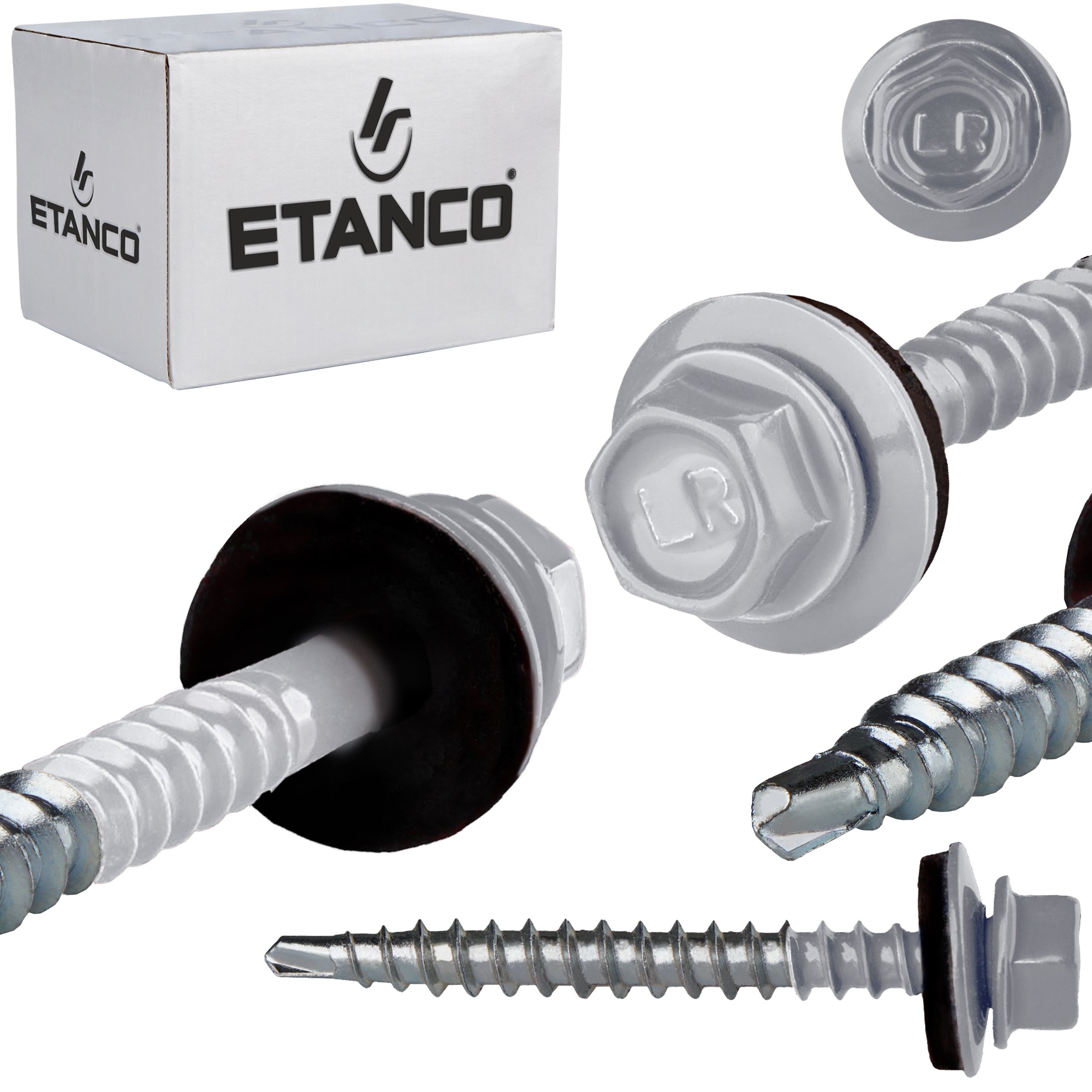 Wkręty farmerskie Etanco GTF2 4,8x50 mm RAL 9006 100szt