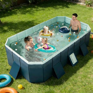 Bassin Portable Eau Enfants Animaux Camping été Piscine Pliable Non Gonflable En PVC – Taille 100/120/150 Cm – Pour Enfants, Adultes, Animaux – Idéale Jardin Et Patio