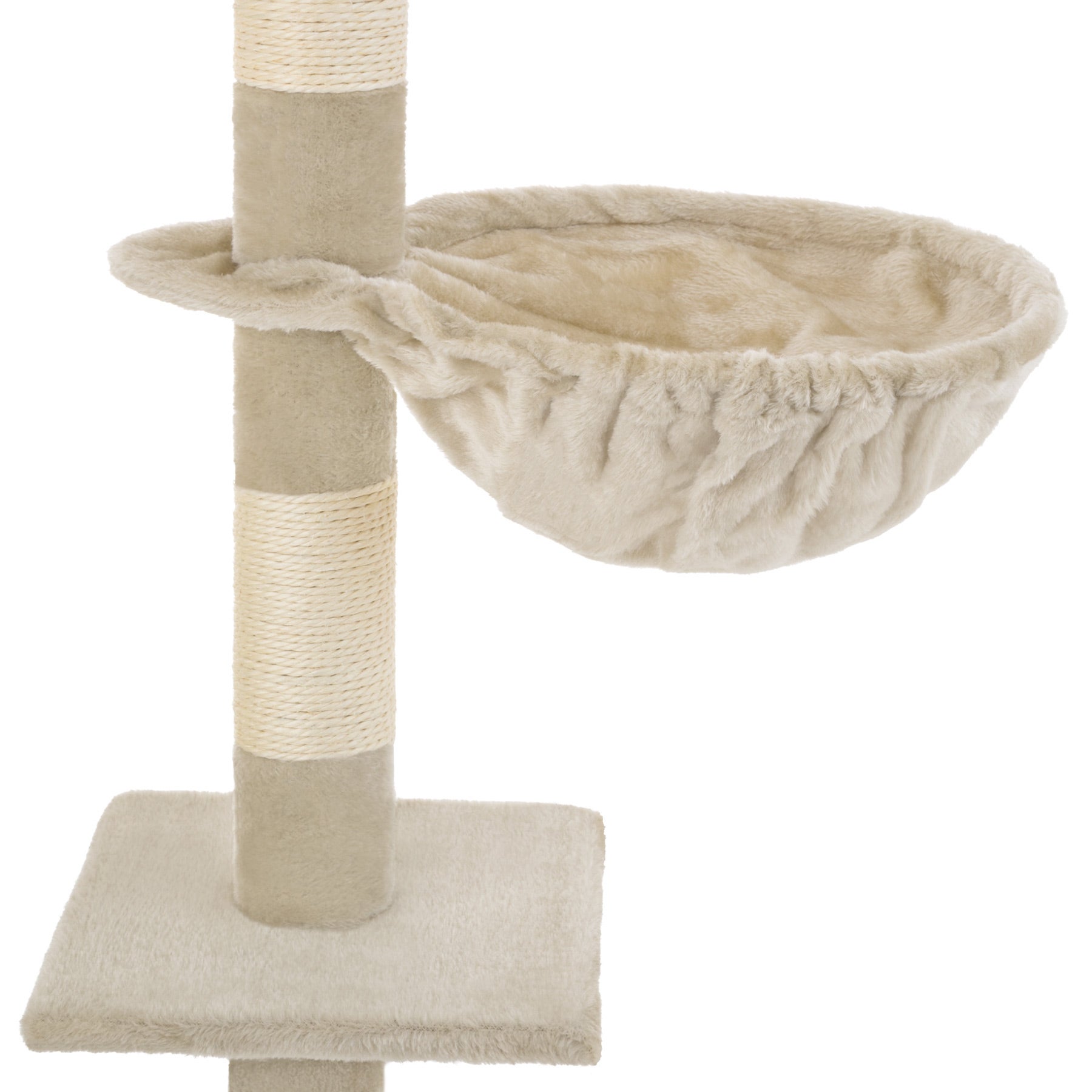 Arbre à chat de 142 cm de hauteur avec griffoir, hamac et peluches TECTAKE - 9