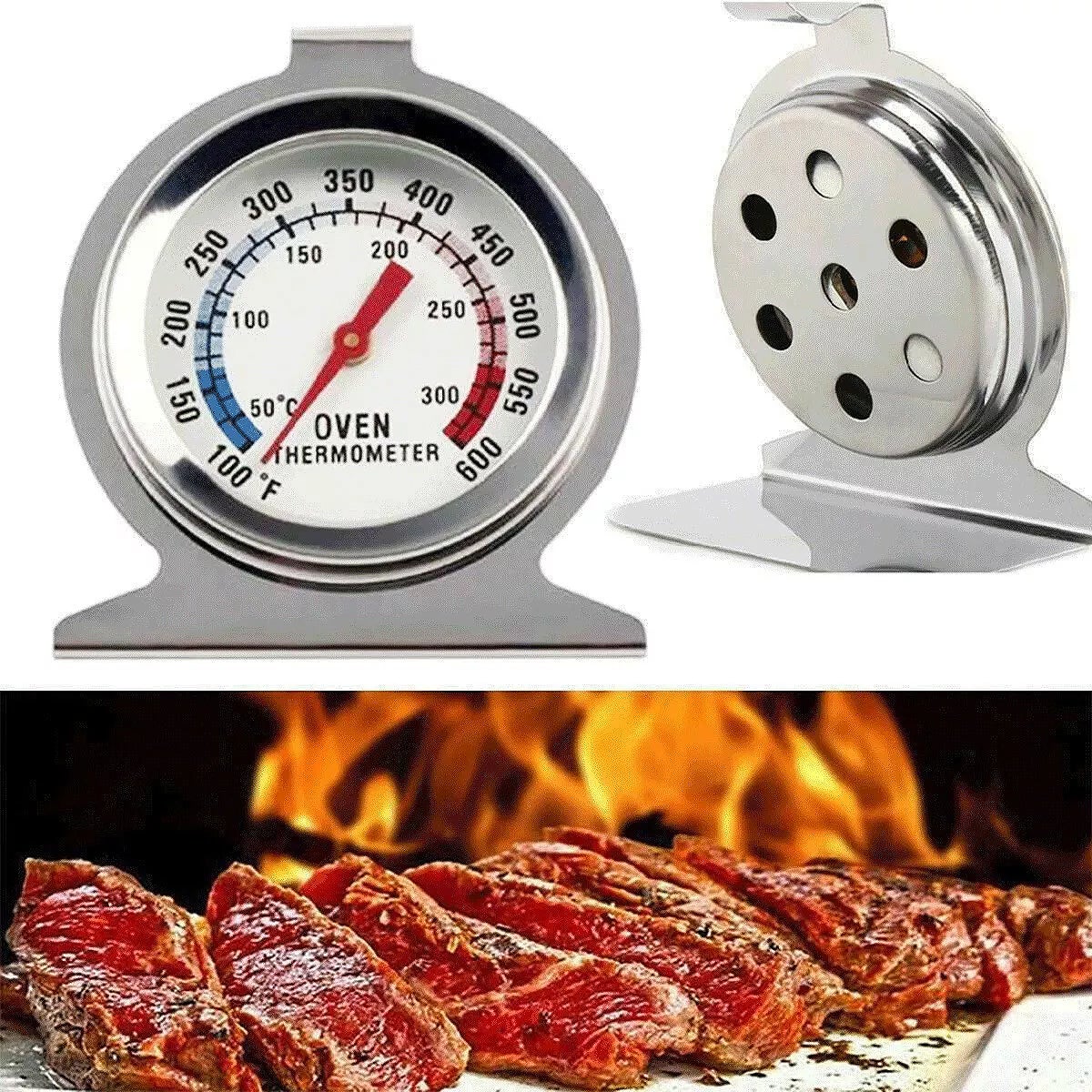 Zestaw termometrów do piekarnika ze stali nierdzewnej wytrzymała igła C do C do precyzyjnego pieczenia w piekarniku ciast grillowania gotowania