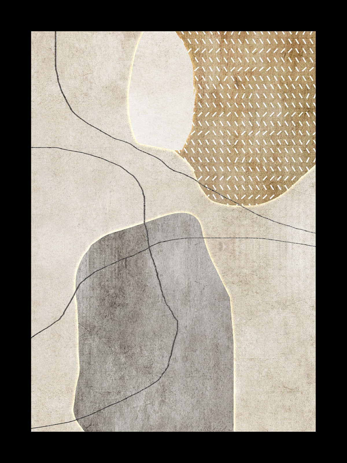 Póster decorativo de pared - Formas Diseño-Borde Blanco - 21x29,7 cm - 2