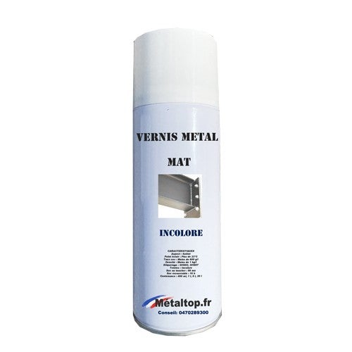 Vernis Metal Mat - Metaltop - Incolore - RAL Incolore - Bombe 400mL - 4