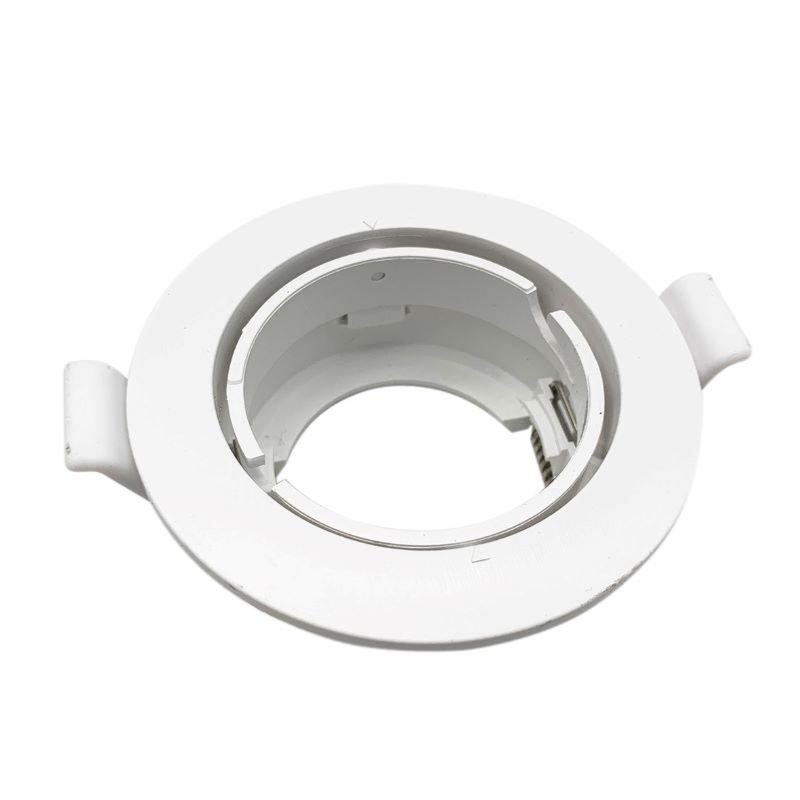 Support Spot Encastrable GU10 LED Orientable Rond BLANC - SILAMP - 2