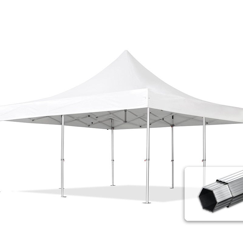 5x5 m Namiot Ekspresowy PROFESSIONAL Alu 50 mm, trudnopalny, biały