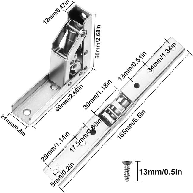 Cerniera Pieghevole A 90 Gradi Per Armadietti - Set Da 2, Nichelata - Foto 9