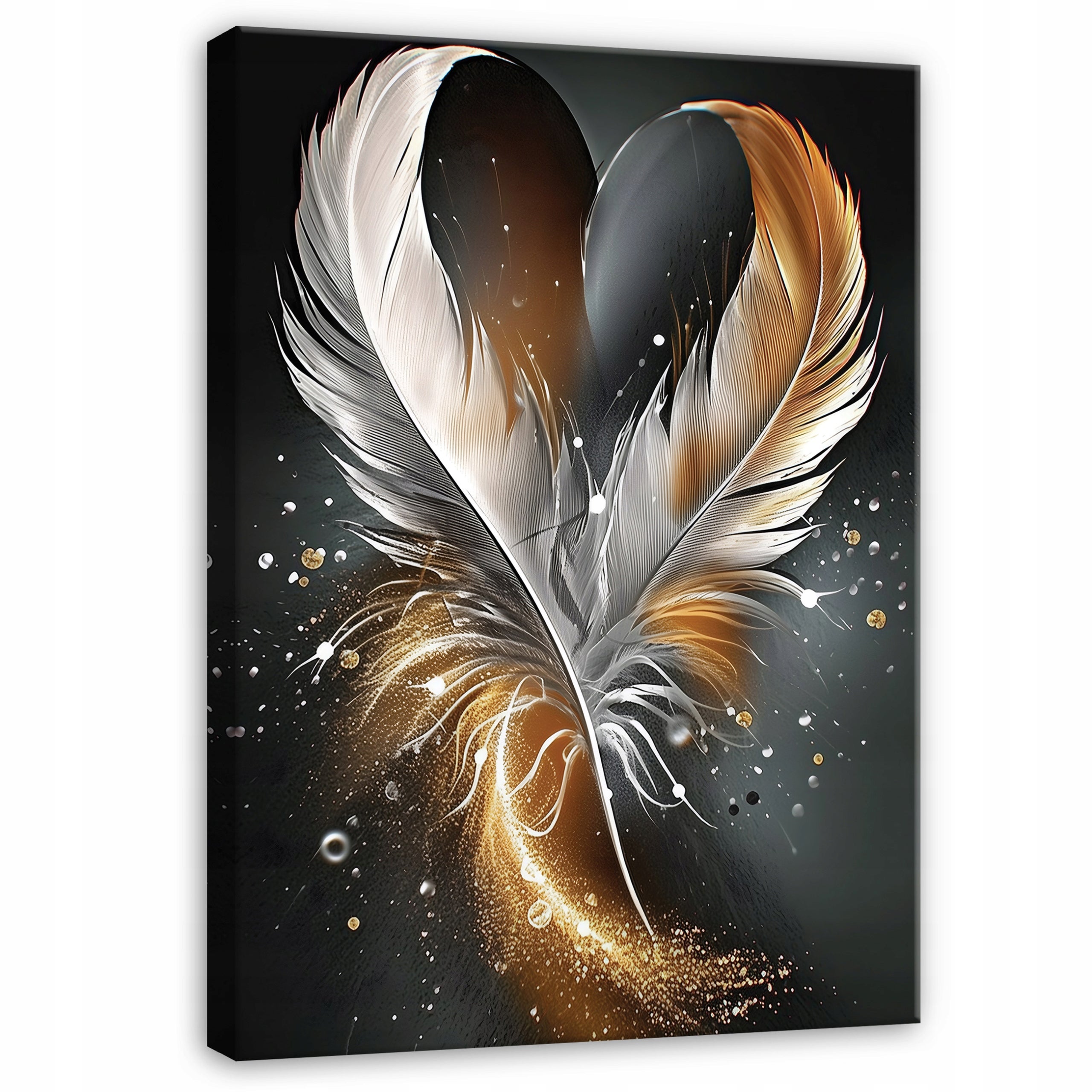 Tablou Canvas pene gri abstract Tablou decorativ Living Bucatarie Tablouri de perete 60x90 cm
