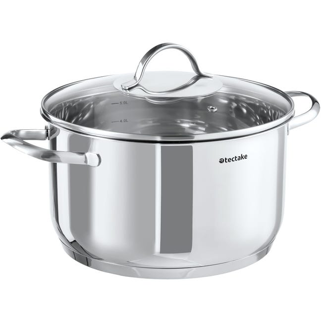 WOLL Set di pentole in acciaio inox, 10 pezzi, adatte a induzione, per tutti i piani cottura, lavabili in lavastoviglie, resistenti alla corrosione WOLL Set di pentole in acciaio inox, 10 pezzi, adatte a induzione, per tutti i piani cottura, lavabili in lavastoviglie, resistenti alla corrosione