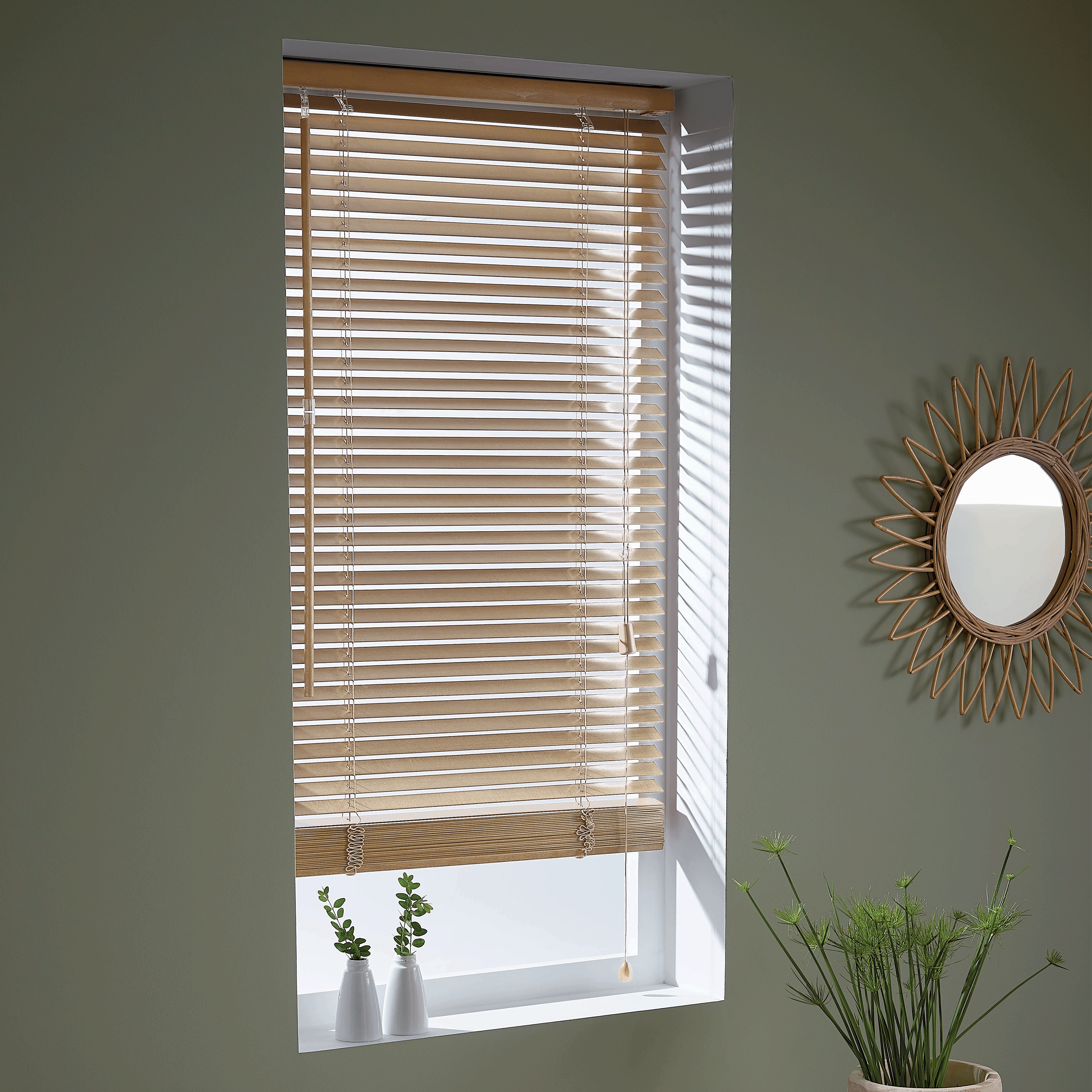 Estore laminado de madeira bege RUSHMORE - 27 mm - 80 x 250 cm - INSPIRE - 5